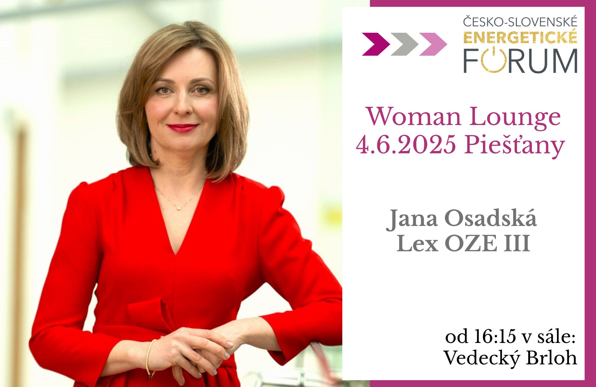 Česko-slovenské energetické fórum: ŽE Woman Lounge